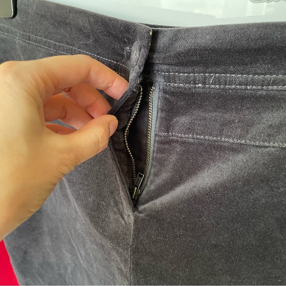 WHITE STUFF Moleskin Skirt Size 18 Dark Grey Mini Short - Picture 2 of 6